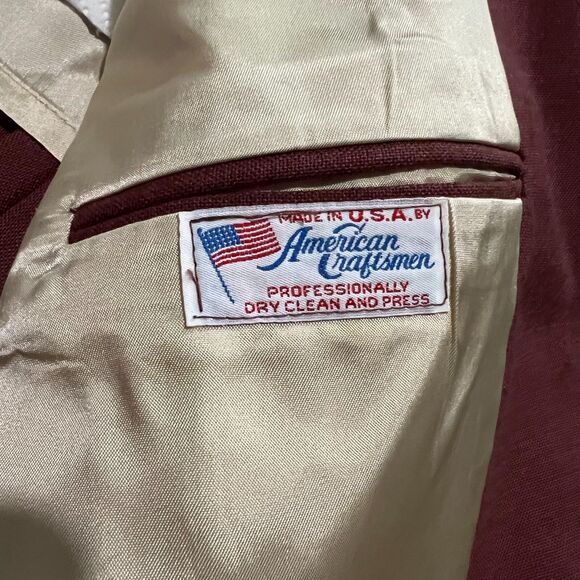 Rare Vintage 70's di Benedello Plum Wool Blazer Made in USA - Picture 4 of 12